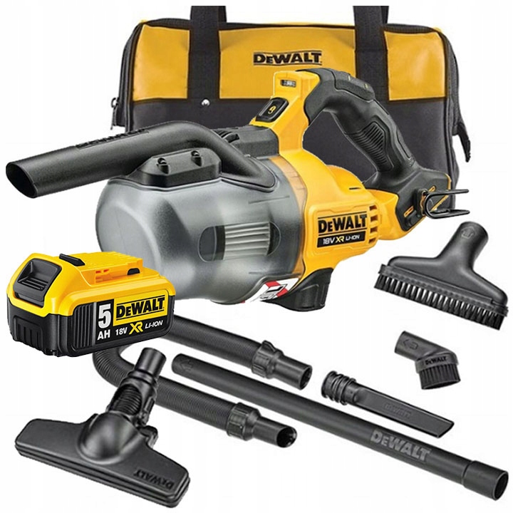 Tyčový vysavač 18 V třídy L 18 V Xr Akumulátor 5,0 Ah DeWalt