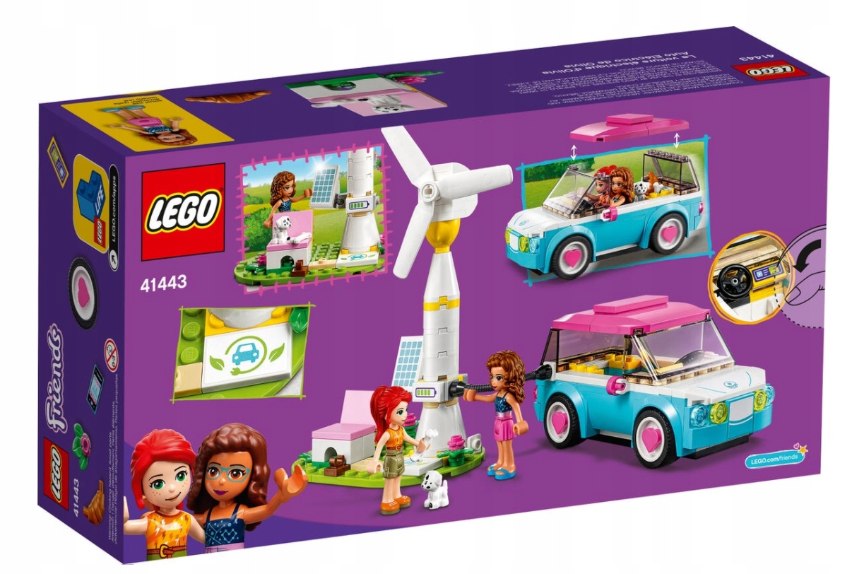 LEGO Friends - Samochód elektryczny Olivii (41443) Nazwa zestawu LEGO Friends Samochód elektryczny Olivii 41443
