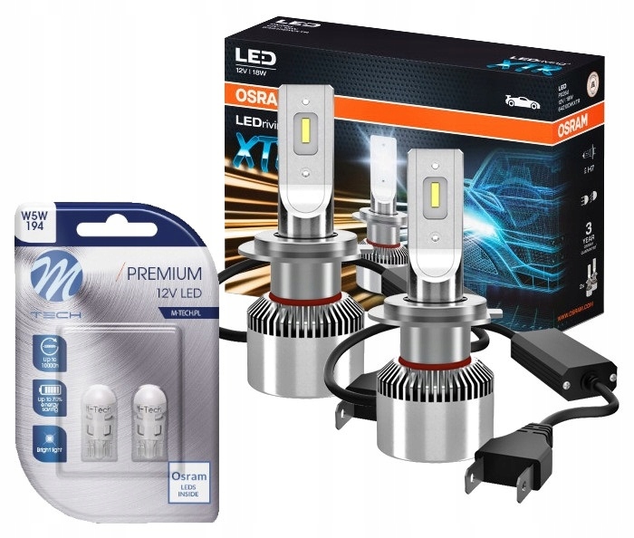 Osram LEDriving XTR H7 12V 18W PX26d LED Head Lights Bulbs 6000K