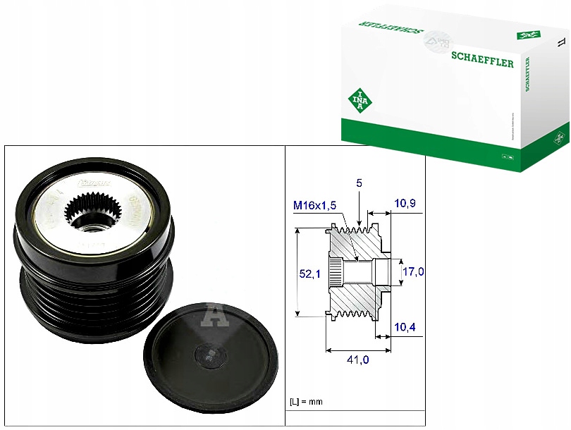INA535 0272 10 Pásové Kolo Alternátoru Db W176 12- Asistent řidiče #33