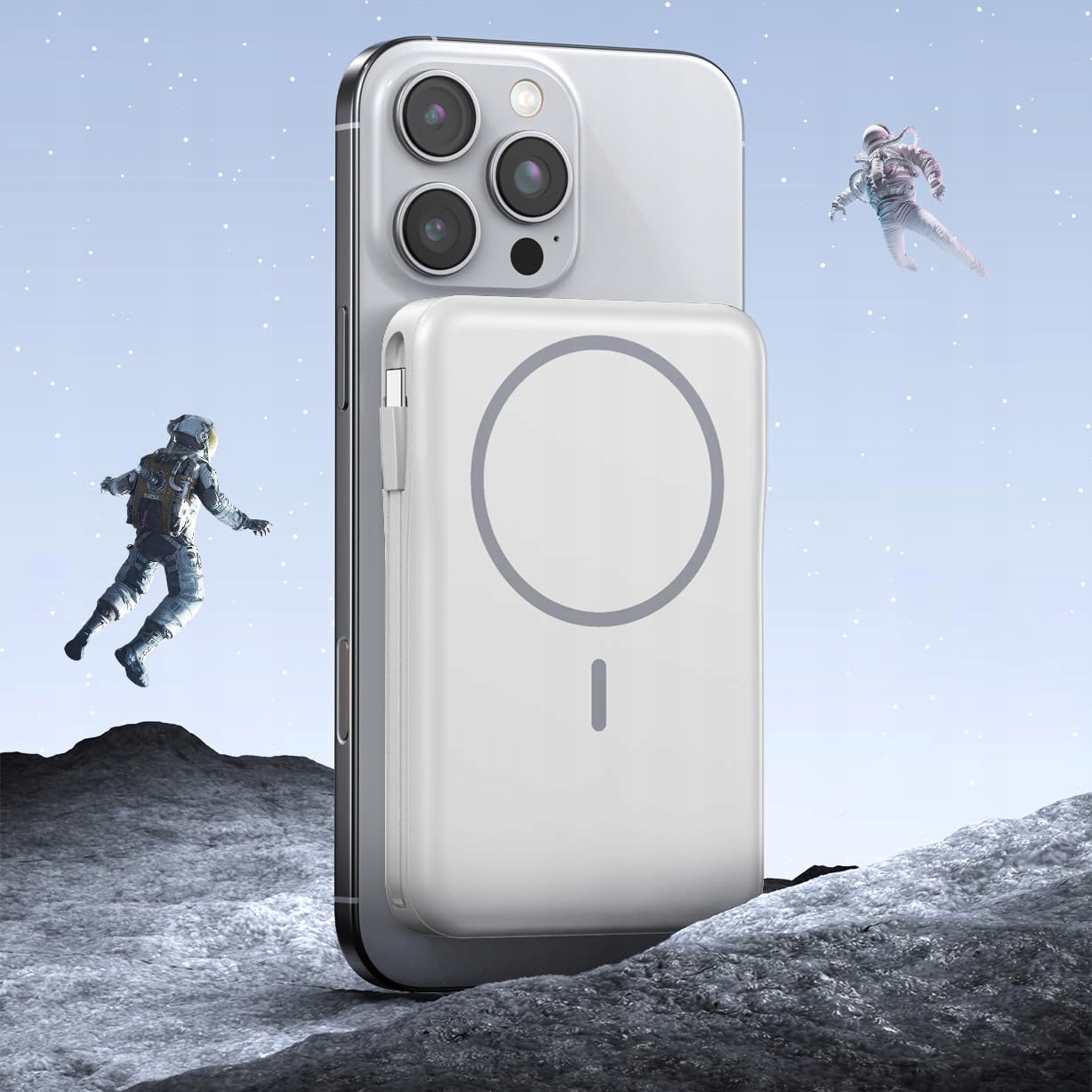 Powerbanka 10000MAH Magnetická PD20W Bezdrátová S Kabelem Na Telefon