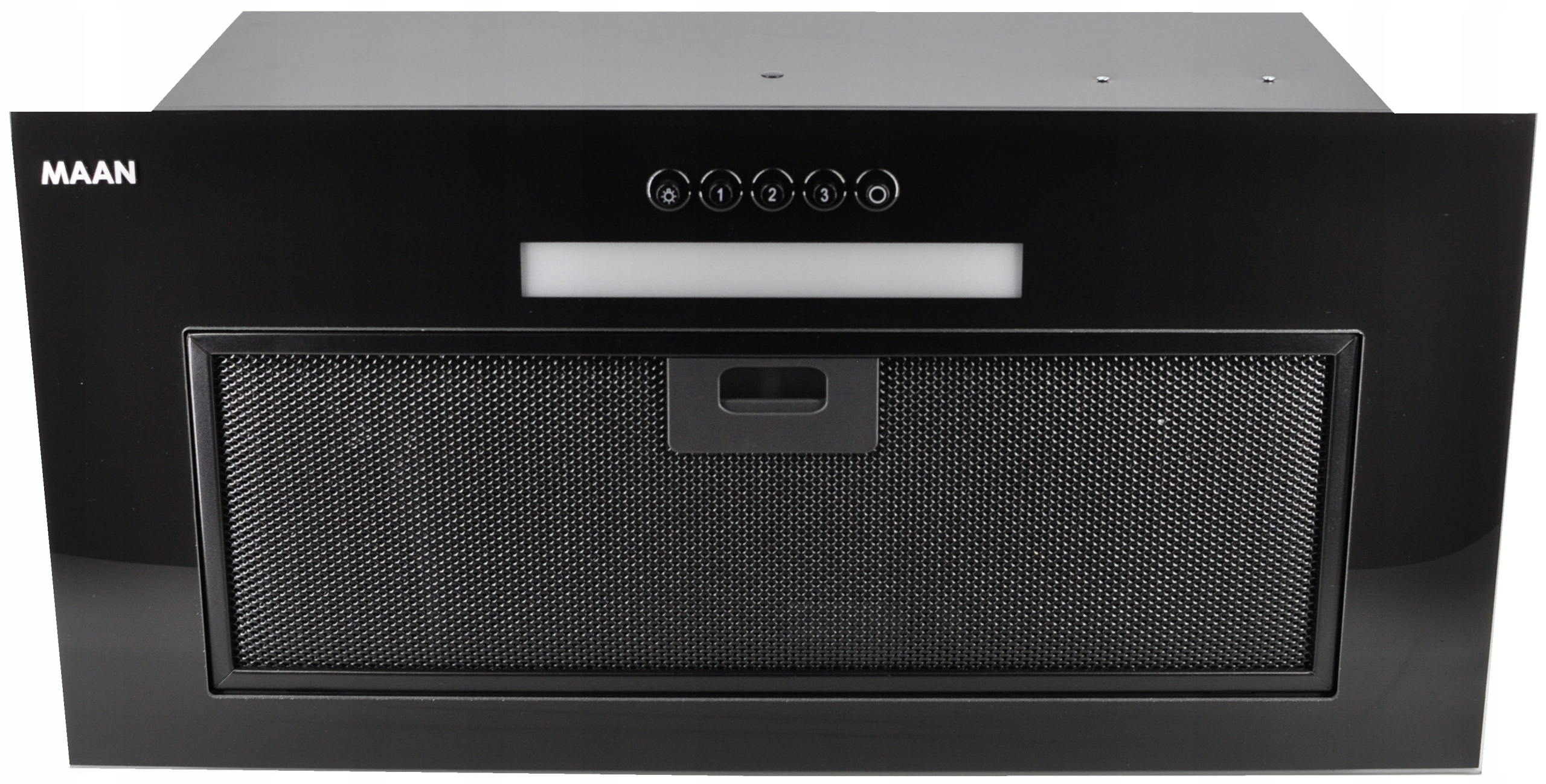 Okap kuchenny do zabudowy Maan Tytan 3 60cm 610m Czarny Szkło Cichy Wkład