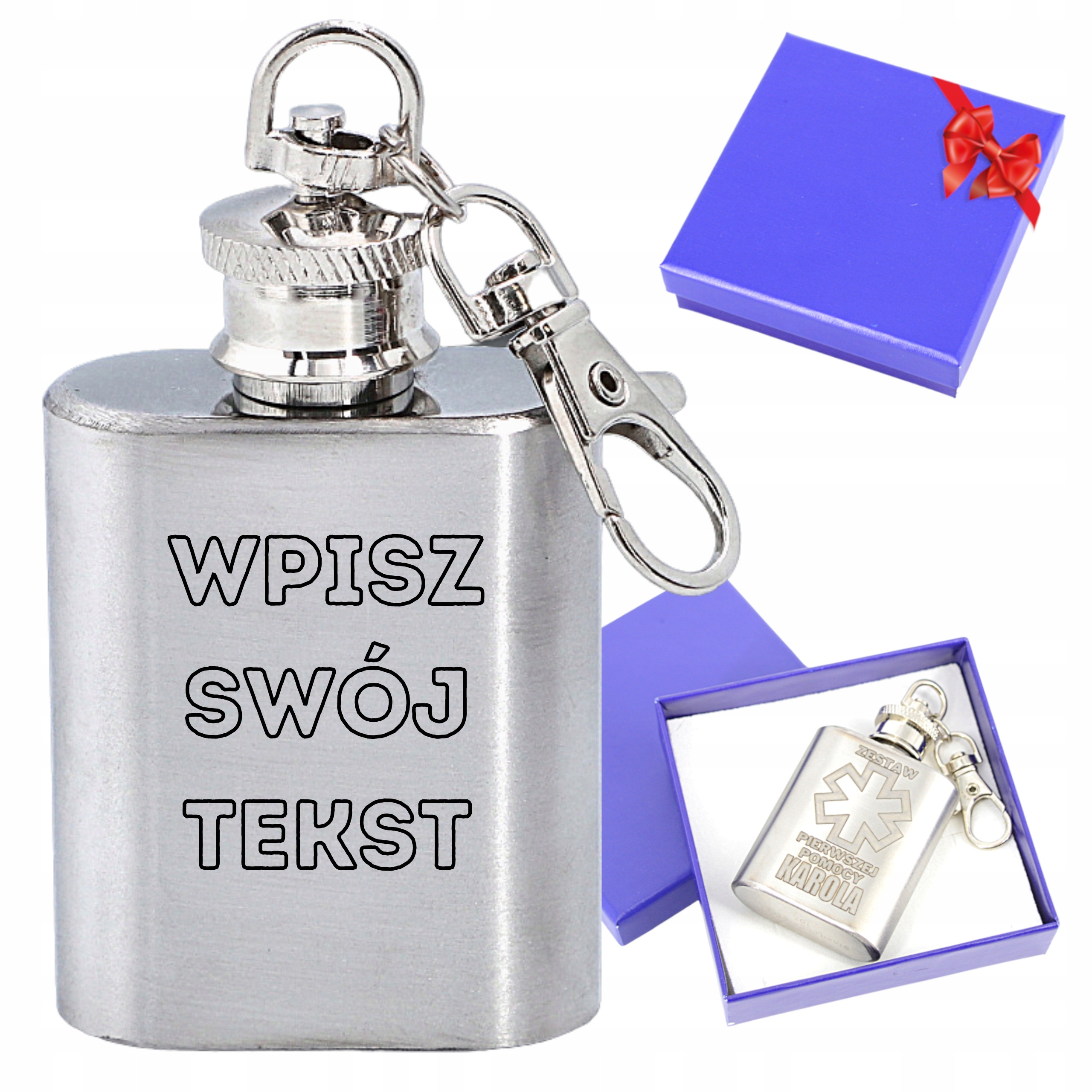 

Brelok Piersiówka Do Paska Do Kluczy+grawer