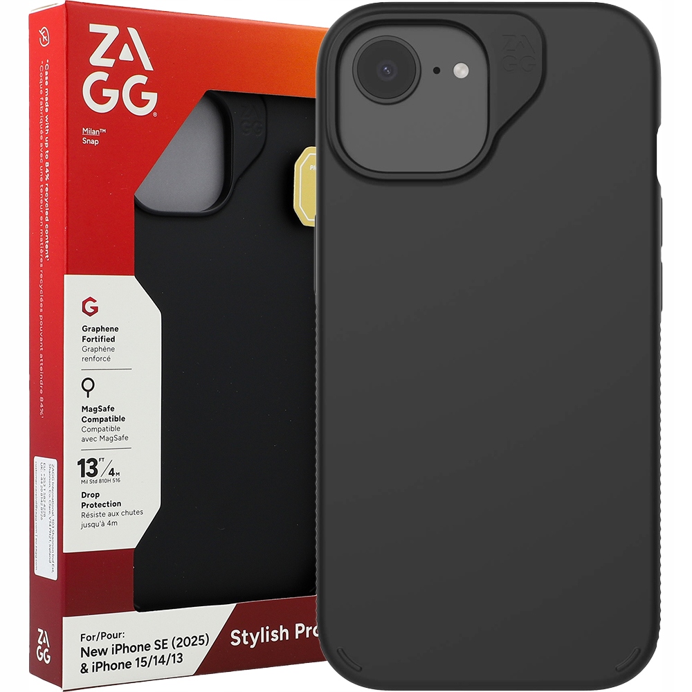 Pouzdro pro iPhone 17e 16e 15 14 13 Zagg pancéřované na zadní kryt pouzdra kryt