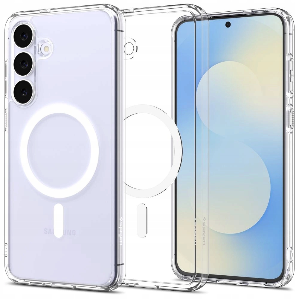 Pouzdro Spigen Ultra Hybrid Mag MagSafe na Samsung Galaxy S25 Fe – průhledné