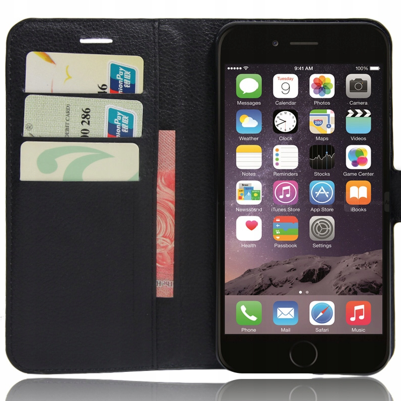 

Etui Z Klapką Portfel Litchi Do Iphone 7/8 Plus