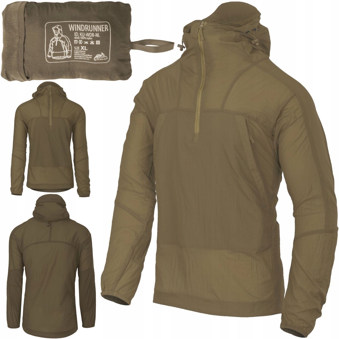 Pánská lehká bunda Helikon Windrunner Windshirt WindPack Nylon Coyote vel. M