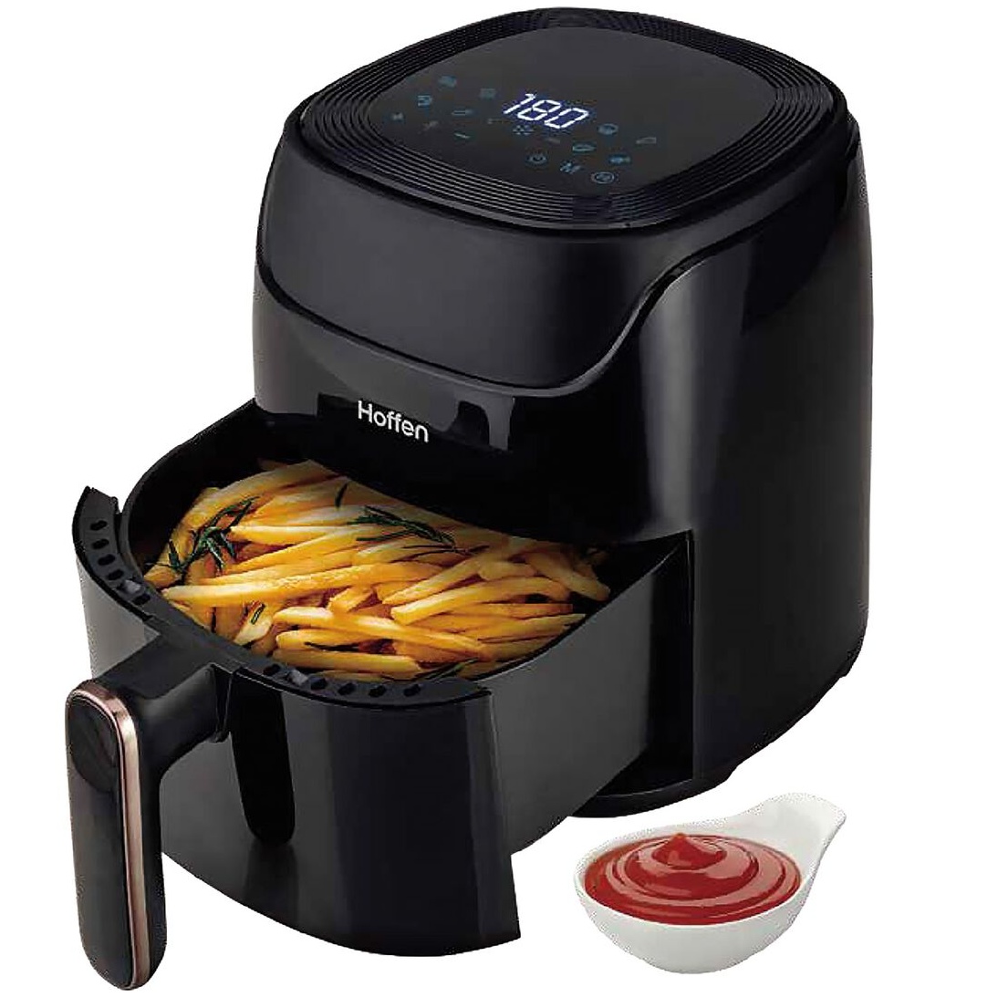 Frytkownica beztłuszczowa 1400W 3,8 L timer 8 programów dotykowa Hoffen