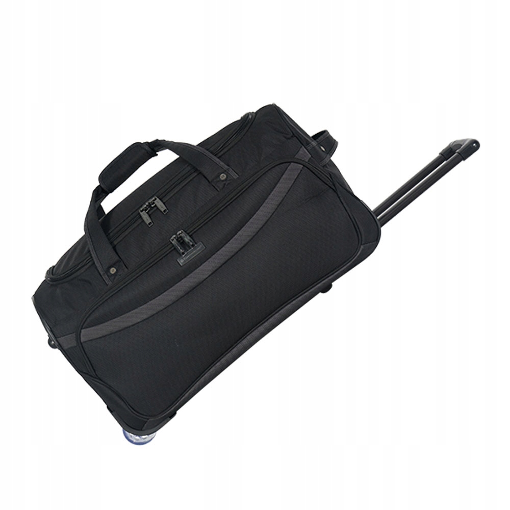 Średnia torba podróżna na kółkach z materiału mocna solidna 70l