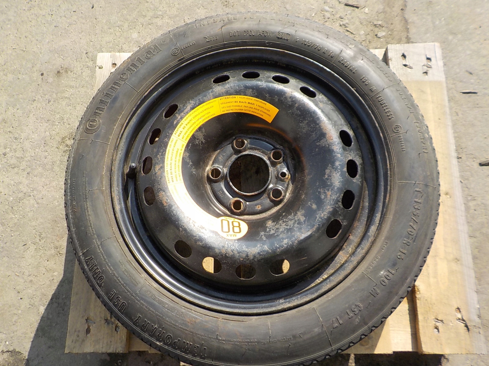 ALFA ROMEO GIULIETTA 159 Roue de secours R16 5x110 1011227