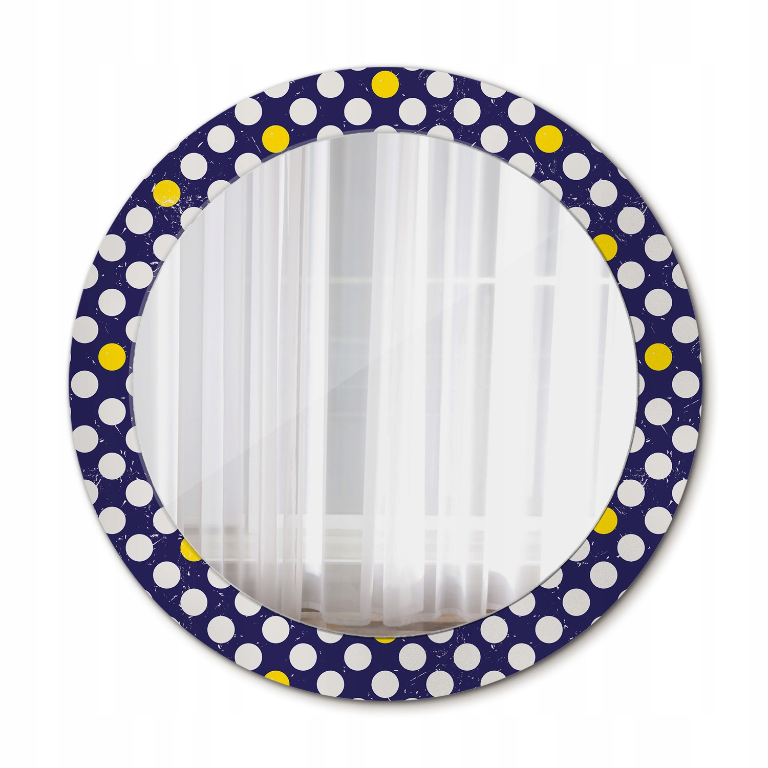 Moderné zrkadlo do obývacej izby Retro s bodkami 70 cm