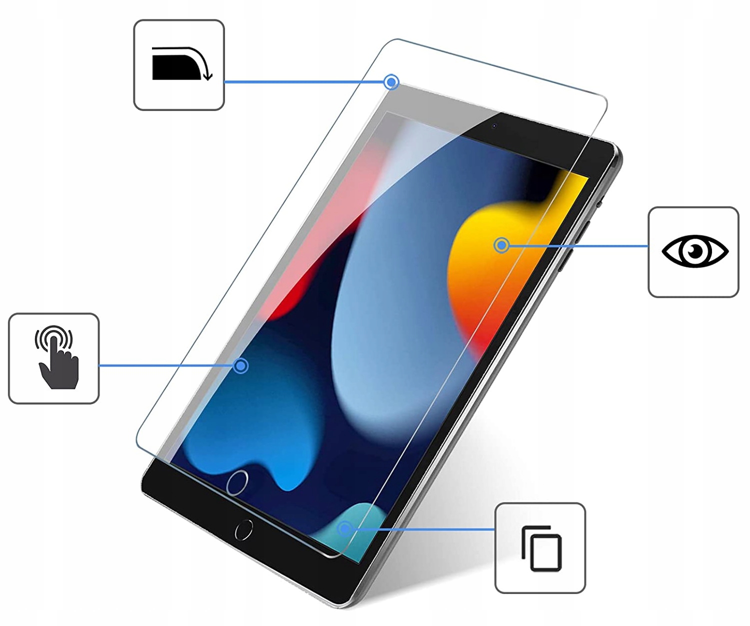 SZKŁO HARTOWANE 9H DO APPLE IPAD 9 GEN 10.2 2021 Typ Szkło