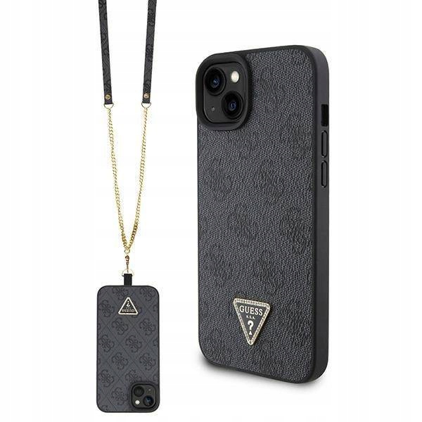 Pouzdro Guess Crossbody 4G Metal Logo pro iPhone 15 Plus černé