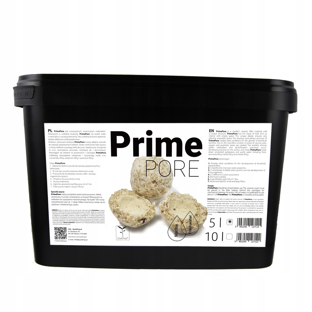 

QualDrop Prime Pore 5 L materiał filtracyjny