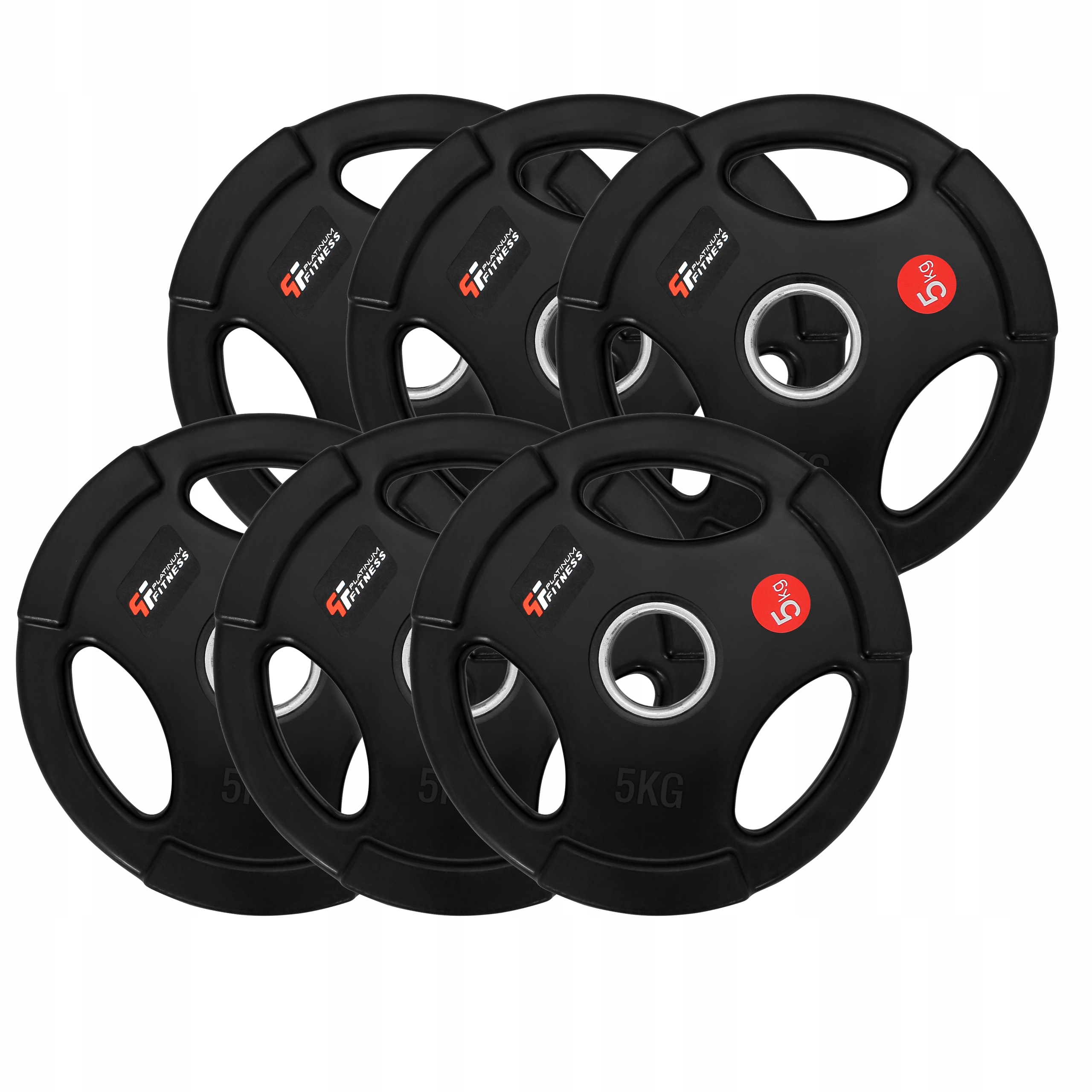 PLATINUM FITNESS ZESTAW OBCIĄŻENIA 30 KG OLIMPIJSKIE OGUMOWANE 50 MM