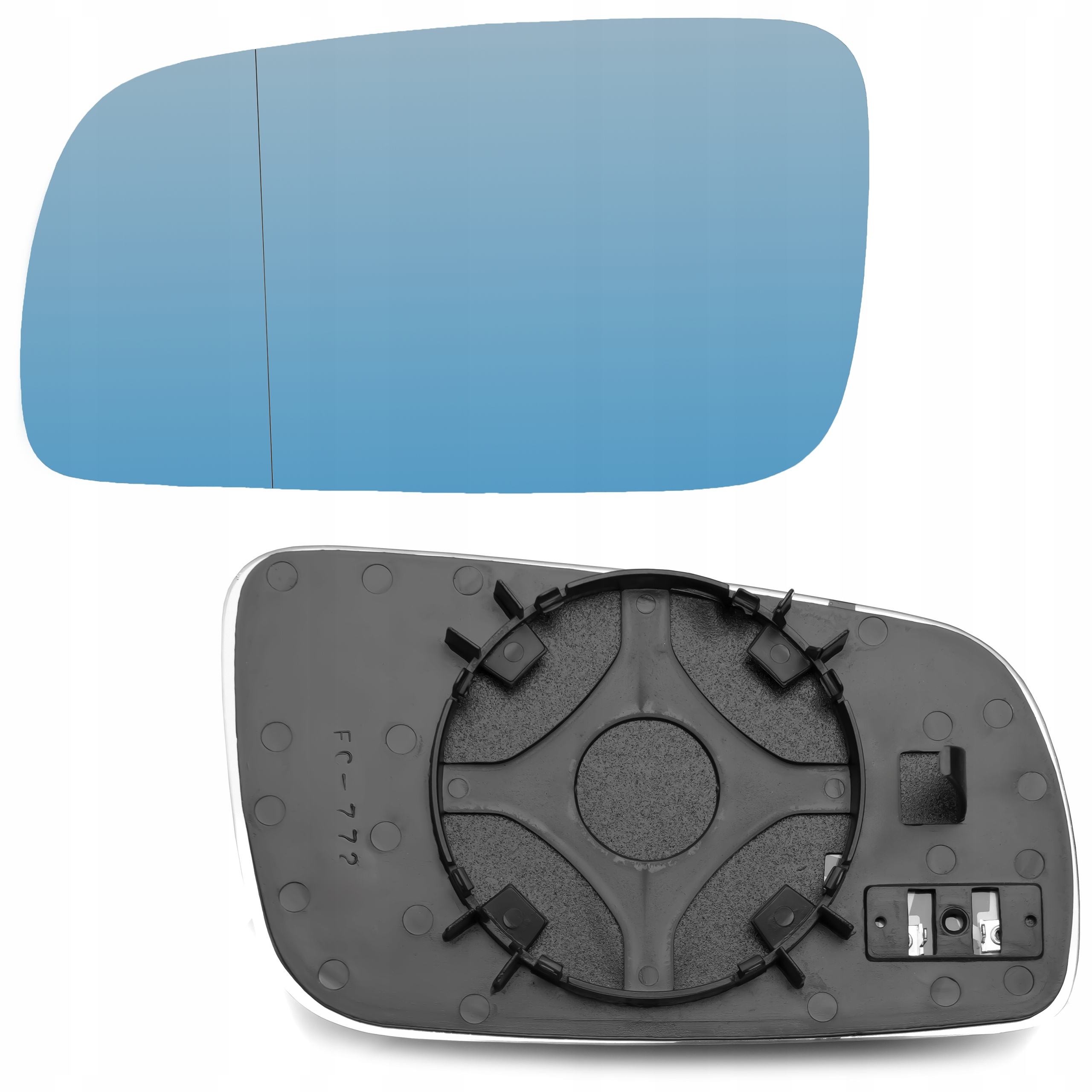 SZKŁO WKŁAD LUSTERKA LEWY NIEBIESKI DO VW PASSAT B5 GOLF BORA