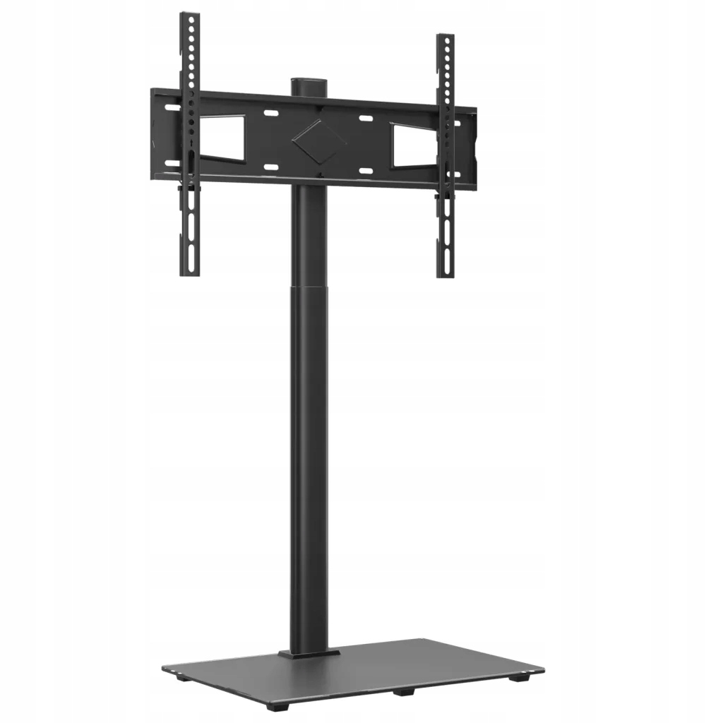 Stojak Tv narożny 66x38x128,5 cm czarny, Vesa 200x200-600x400, 32-65 cali