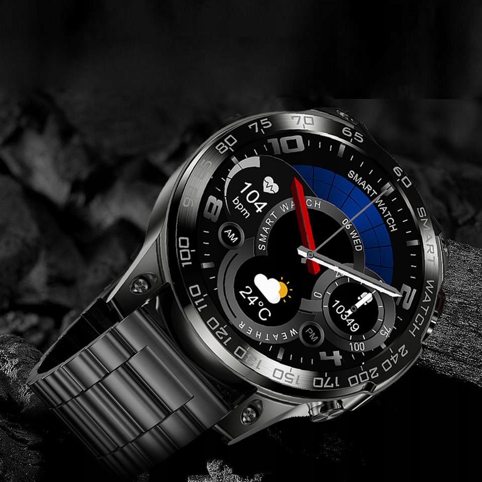 SMARTWATCH ZEGAREK MĘSKI MENU POLSKIE ROZMOWY PULS SMART WATCH AMOLED PL Mechanizm automatyczny