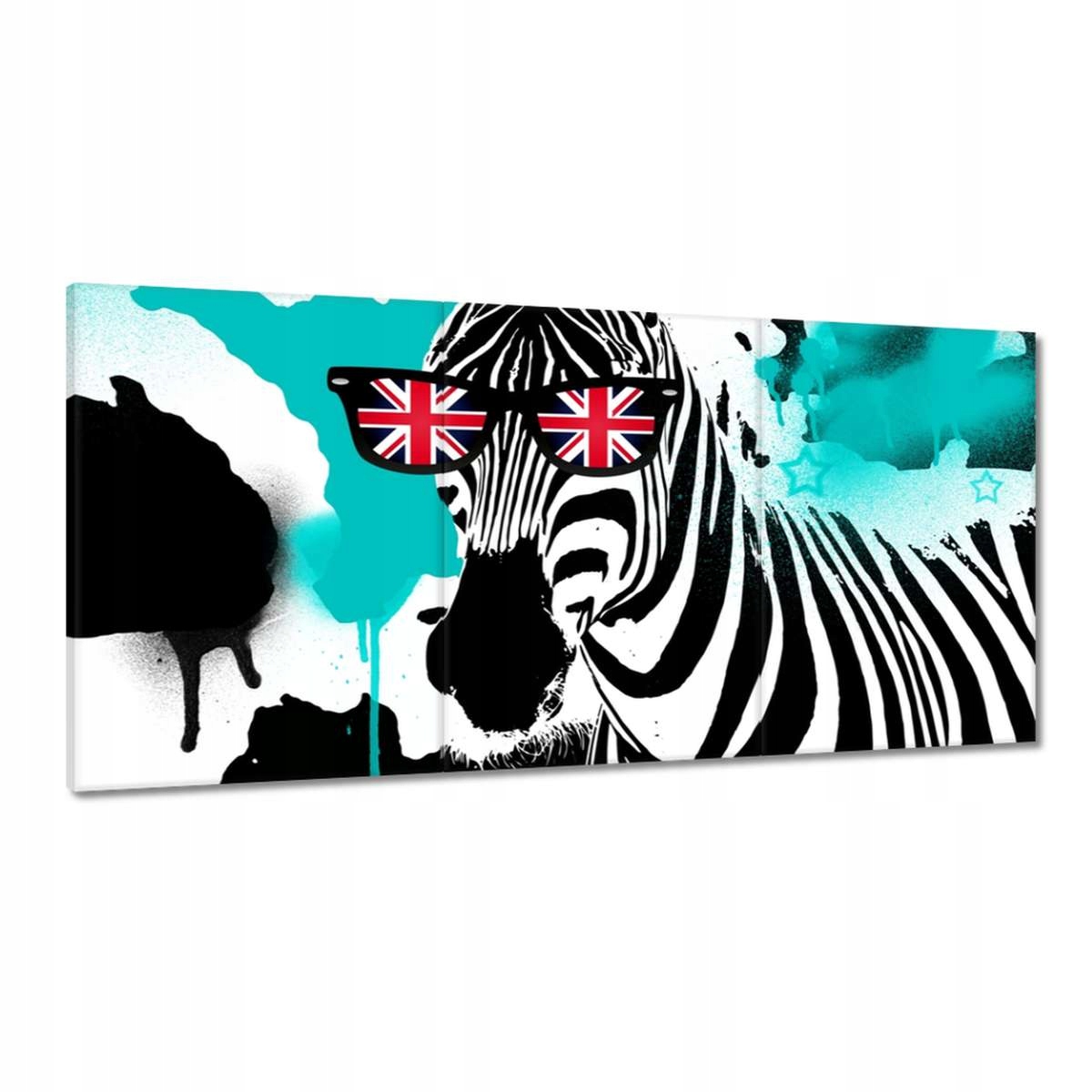 Obrazy 180x90 Zebra Punk Star Tyrkys