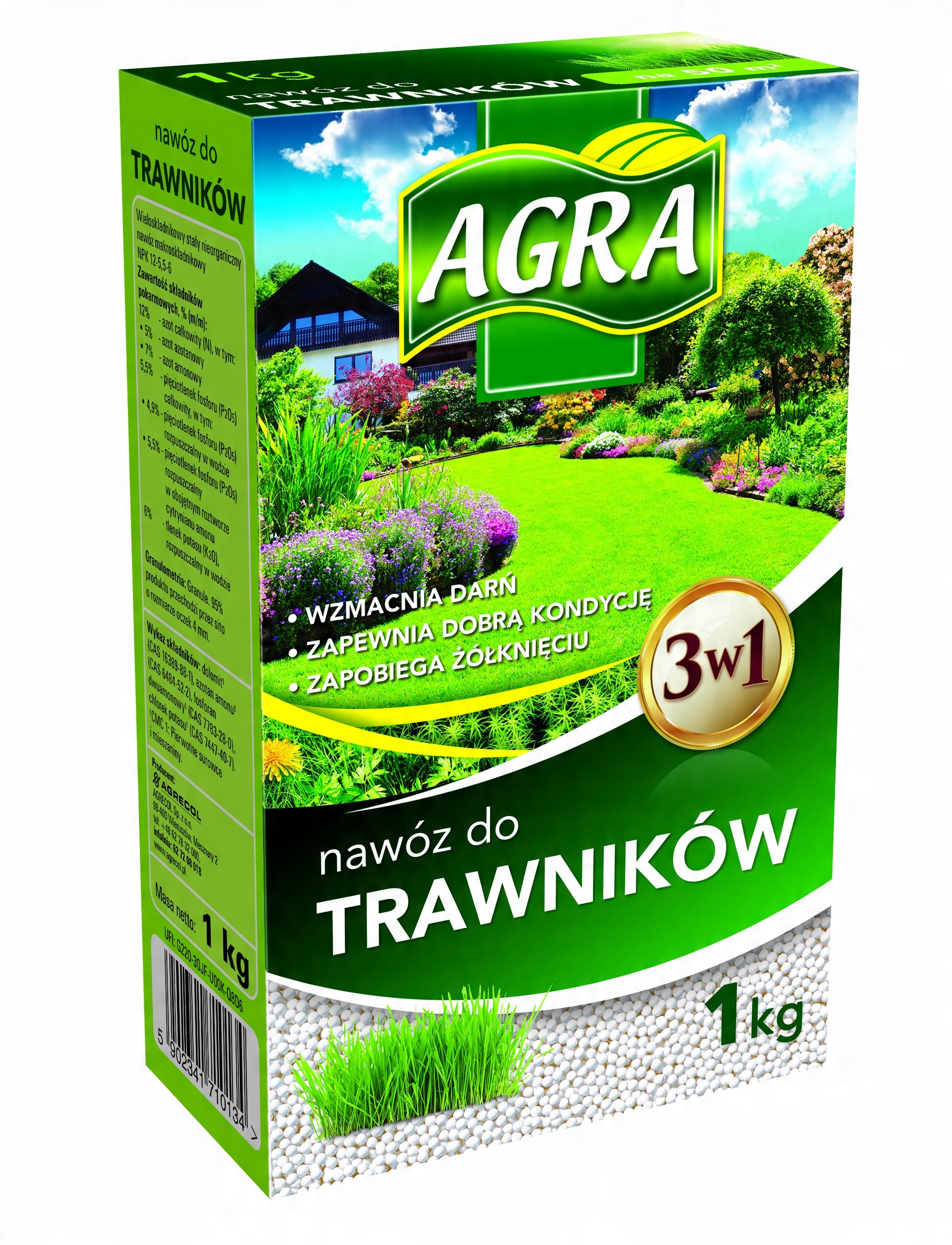 

Agra Nawóz do trawników 3w1 1kg