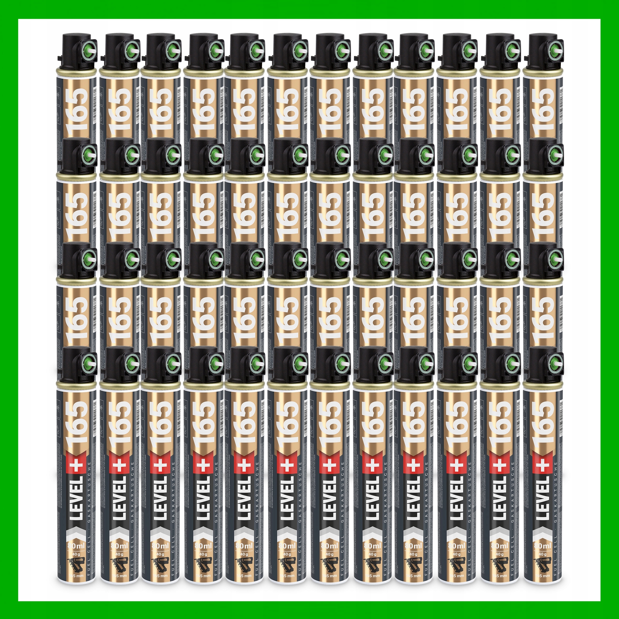 Plynová náplň do hřebíkovaček 48 ks 80 ml 40 g L+165 g