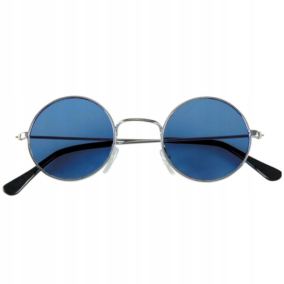 Okulary LENONKI john lennon NIEBIESKIE SZKŁA hipis