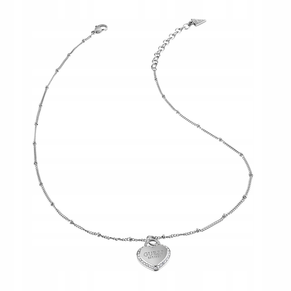 Dámský stříbrný náhrdelník Guess srdce 45 cm