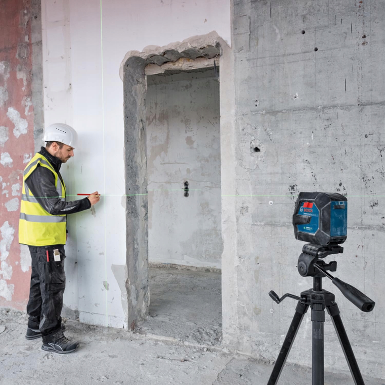 BOSCH Professional Zielony Laser Liniowy GLL 20-22 G Zasięg 20m Wnętrza — miniatura 6