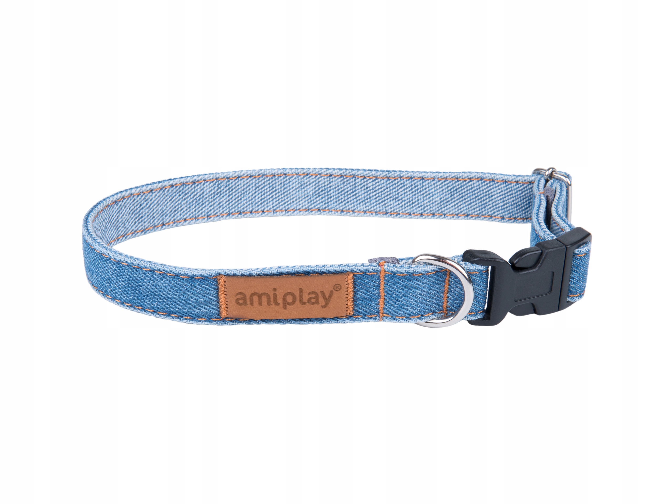 

amiplay Obroża jeansowa Denim XL Niebieska