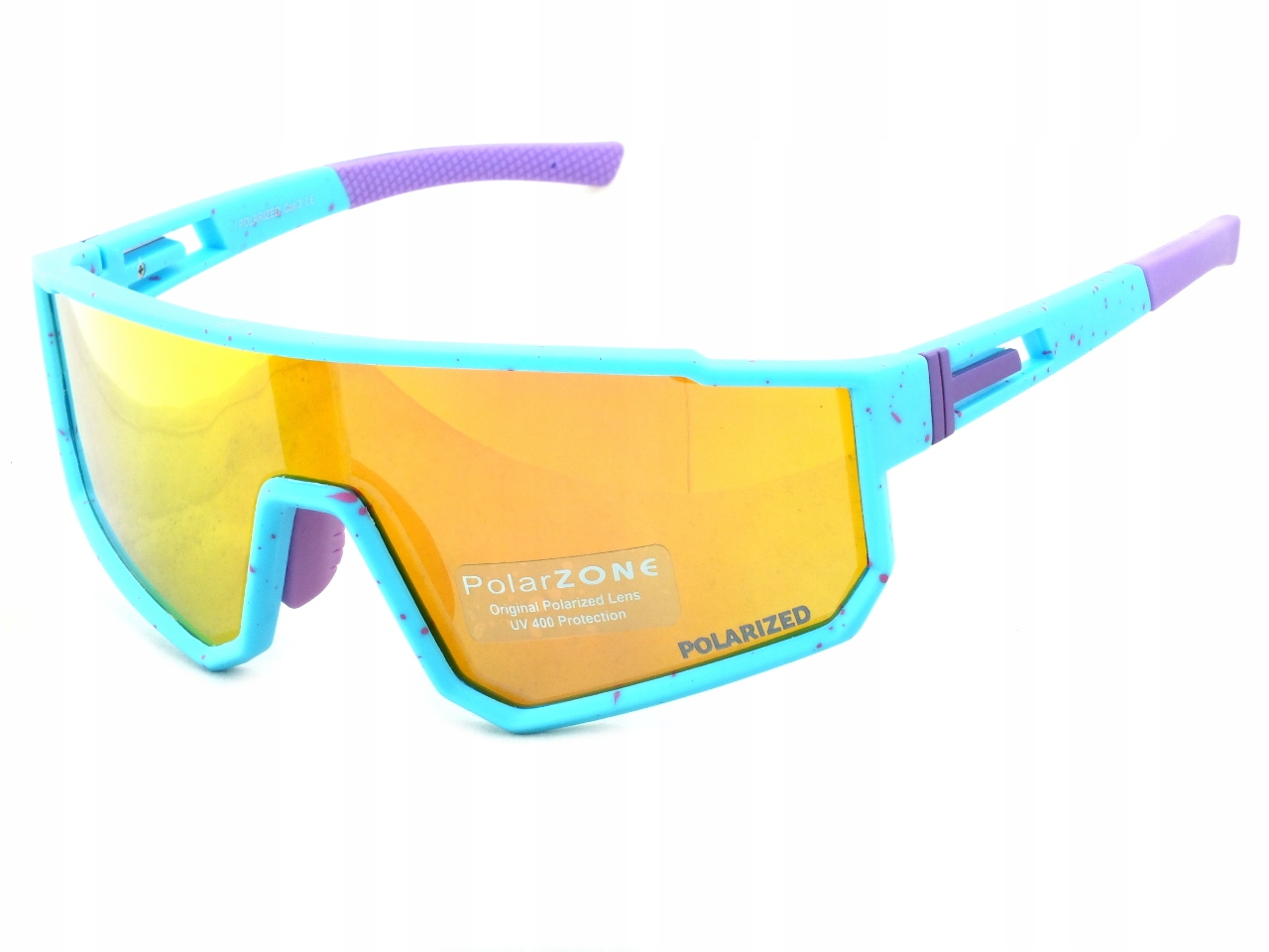 elastyczne Okulary sportowe z polaryzacją Niebieskie na rower gogle Zestaw