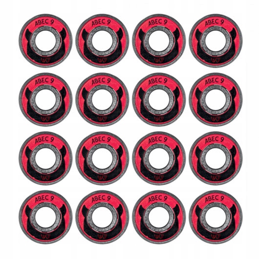 Uniwersalne Łożyska Rolki Wrotki Deska Wicked Abec 9 Freespin 16 Sztuk 608