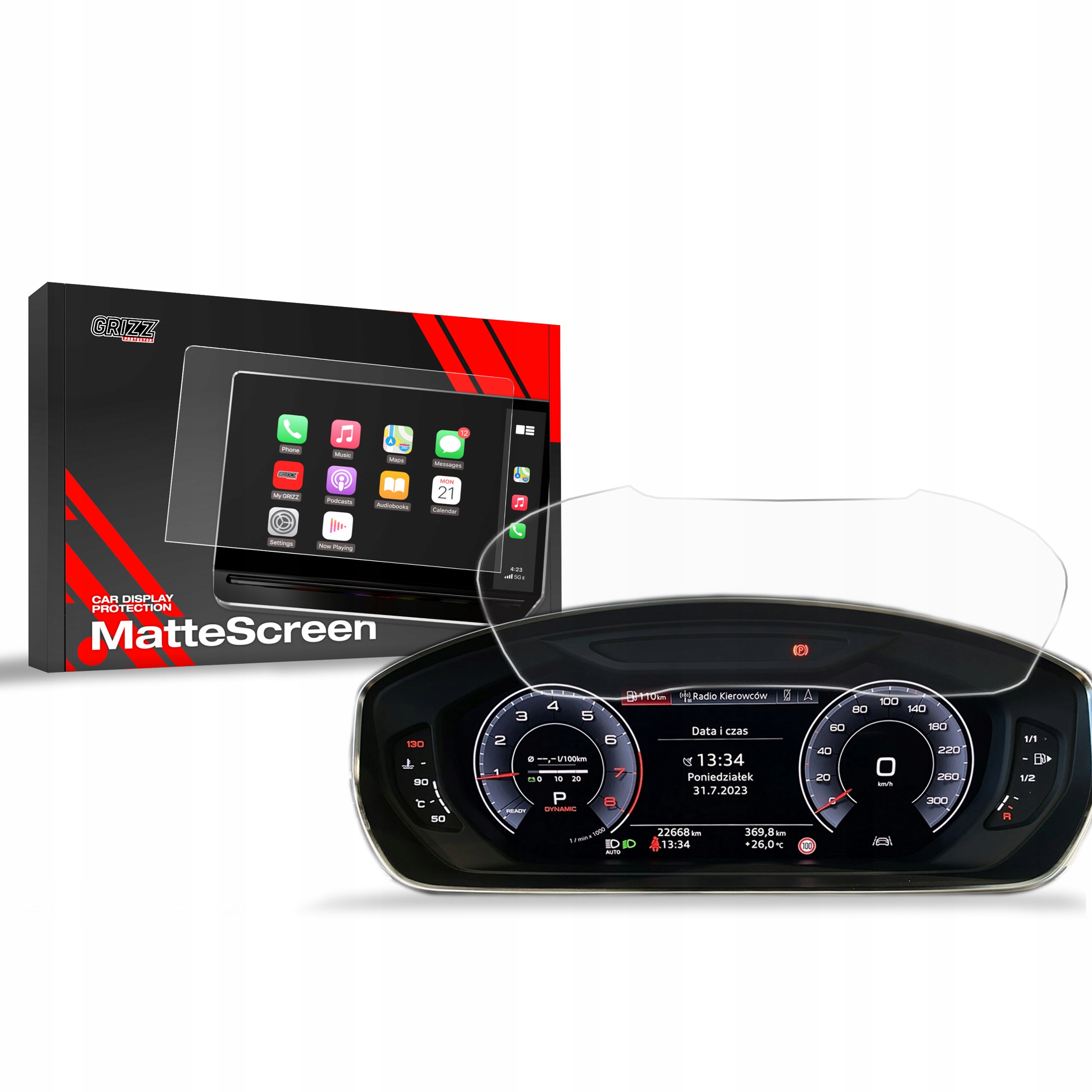 Folia Antyodciskowa do Audi Q3 Virtual Cockpit 10,25" (2020-2025)