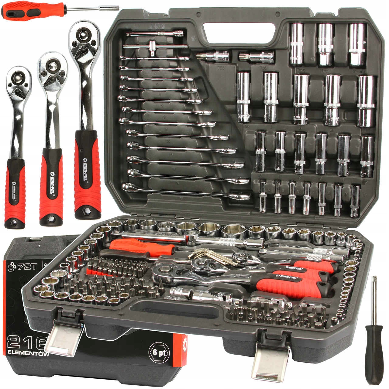 НАБОР ТОРЦЕВЫХ КЛЮЧЕЙ 216 шт. TORX FLAT STRONG