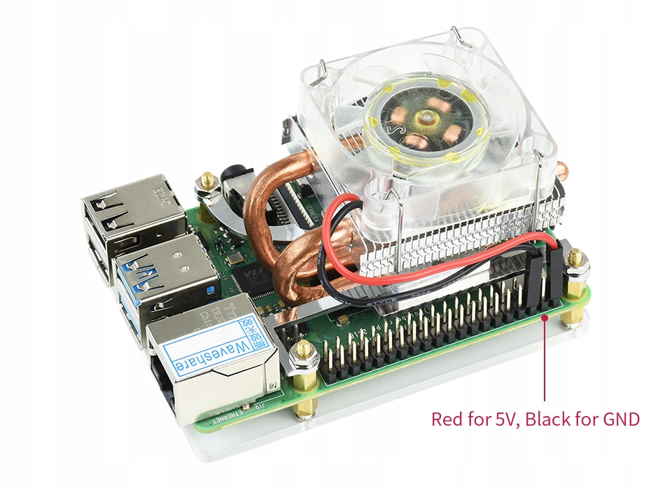 Теплоотвод Raspberry Pi 4 & 3, ледовая башня низкого типа теплоотвод