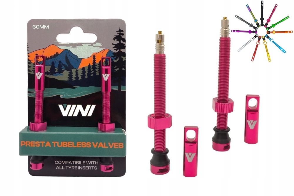 Wentyle Bezdętkowe Tubeless Vini 60mm Różowe