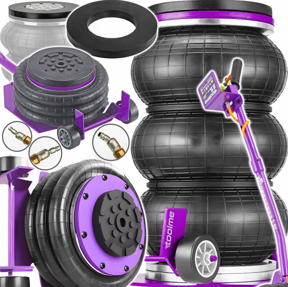 Hever Pneumatický Auto Polštářový Zvedák 3.5T 3500kg žába Toolme TM004