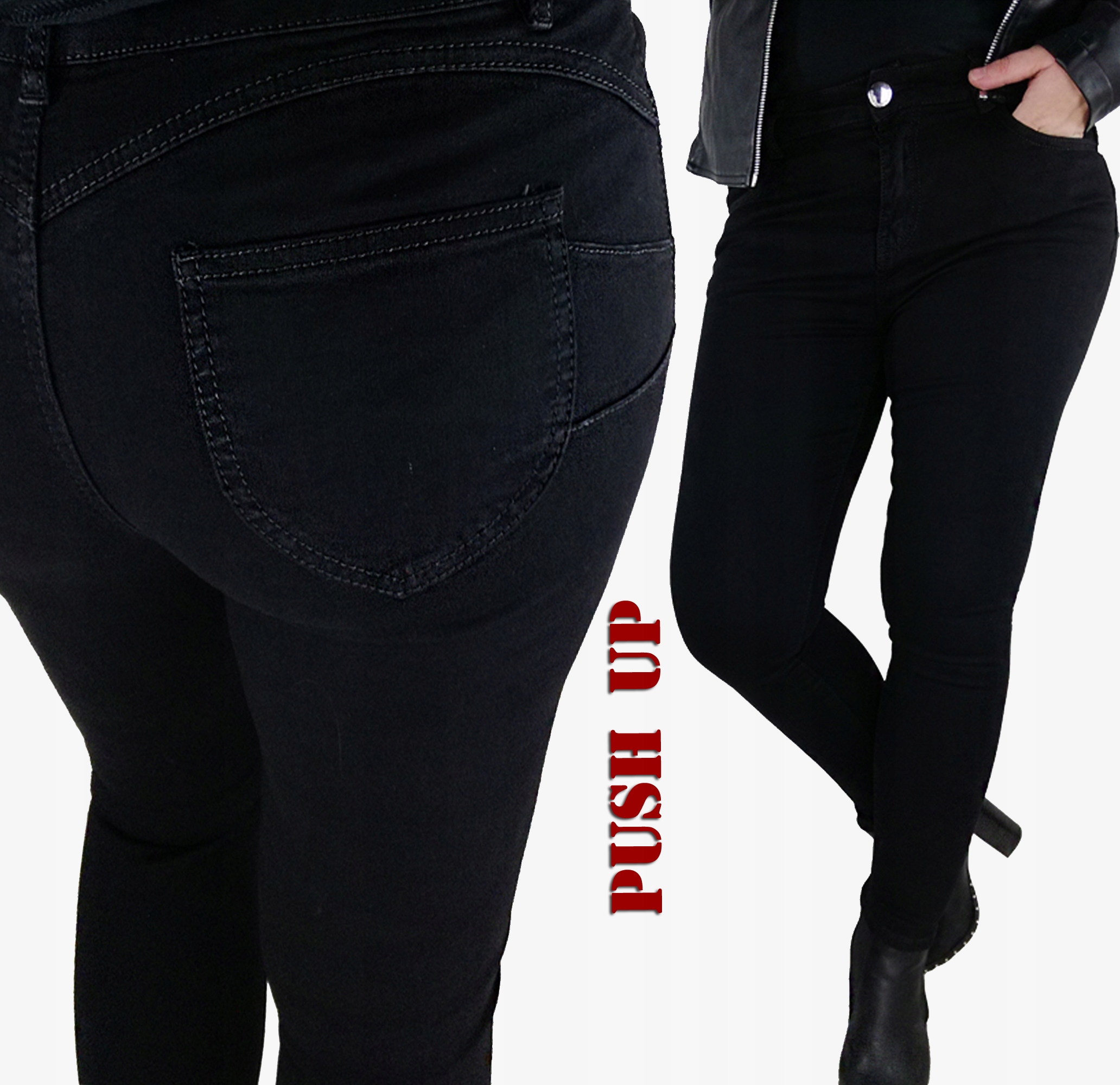 

Elastyczne Miękkie Jeansy Push Up 48