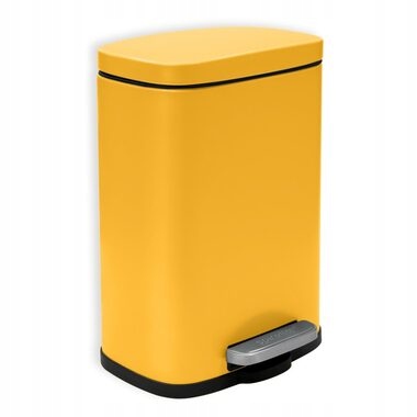 Levně Odpadkový koš Spirella Akira pedálový 5 l matně šafránově žlutý