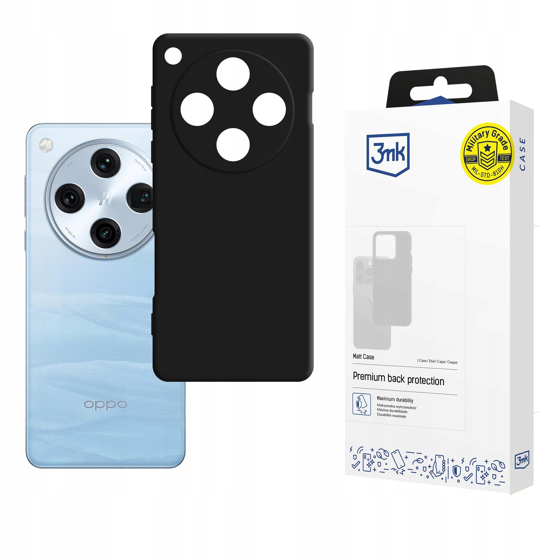 Etui 3mk Matt Case na Oppo Find X8 Pro czarne 3mk Protection