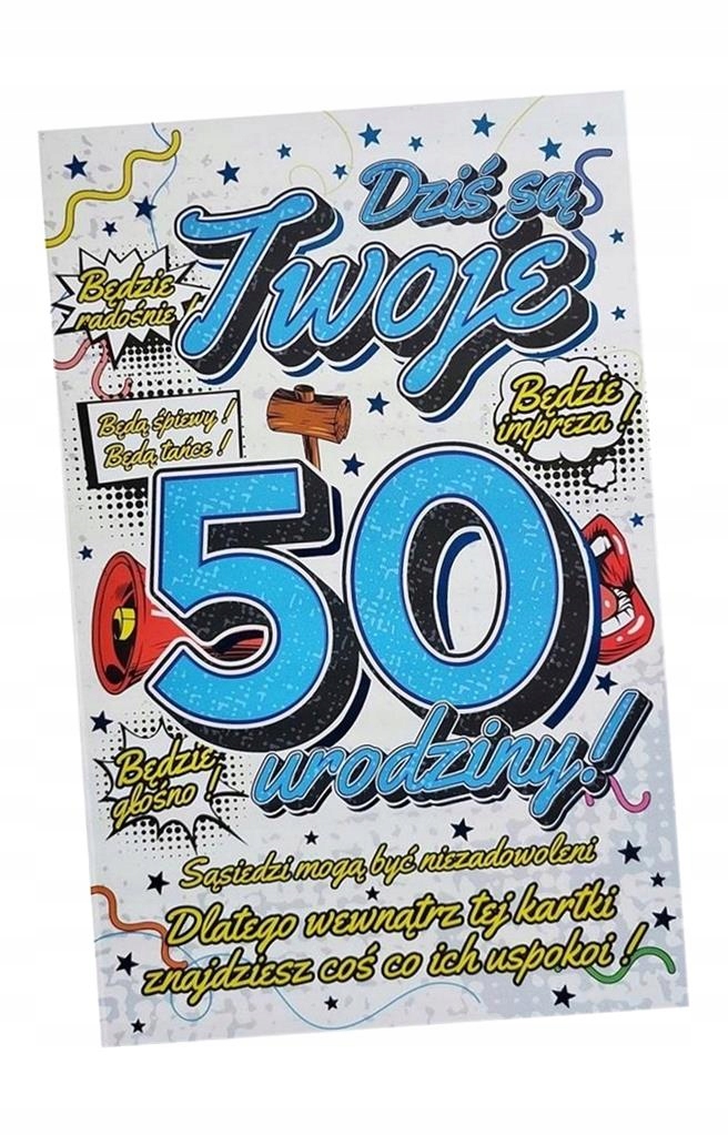 KARNET URODZINOWY Z ZAWIESZKĄ 50