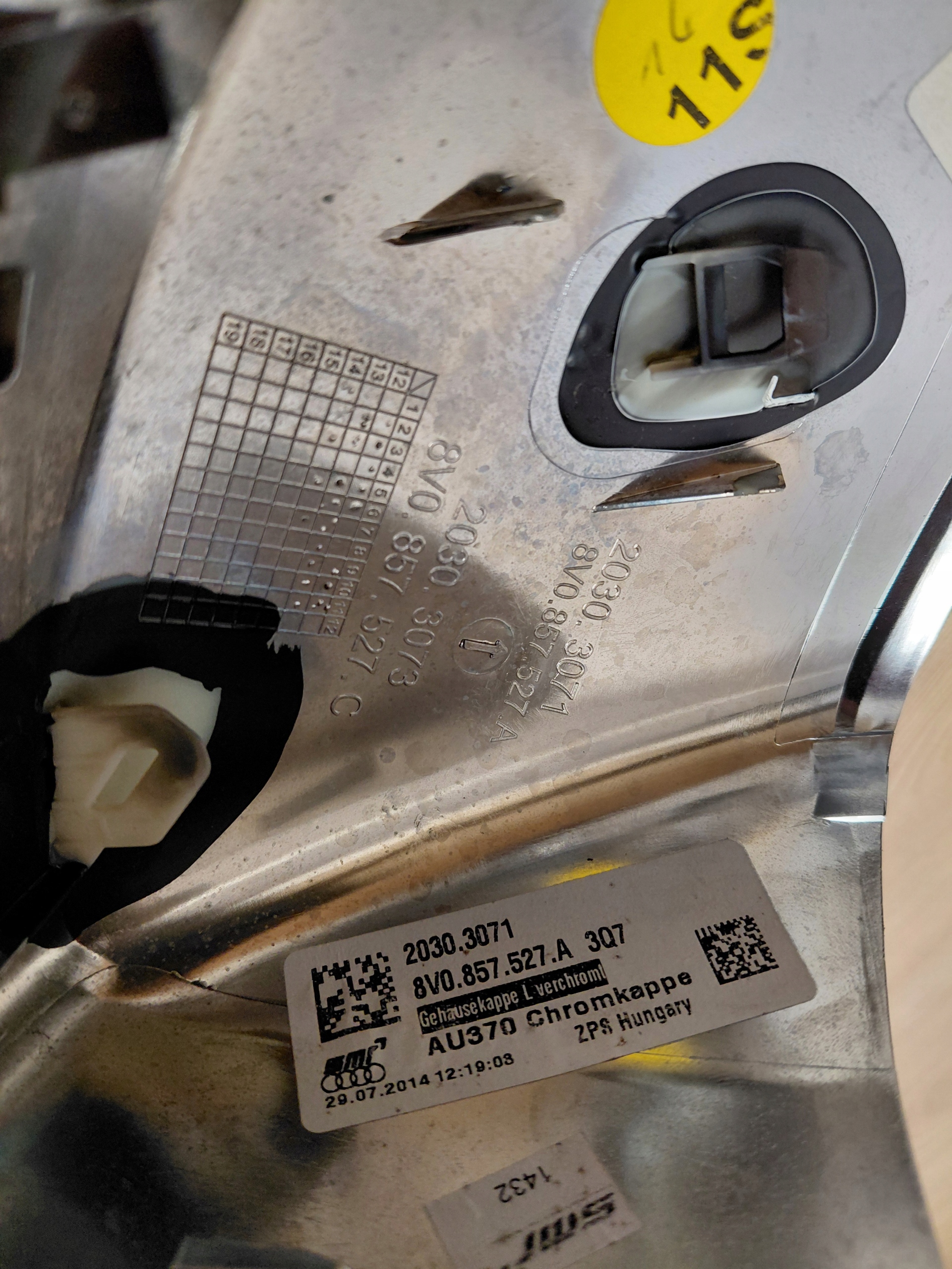 AUDI A3 RS3 8V OBUDOWY mirrors CHROM SATYNA KOMPLET EUTOPA OE