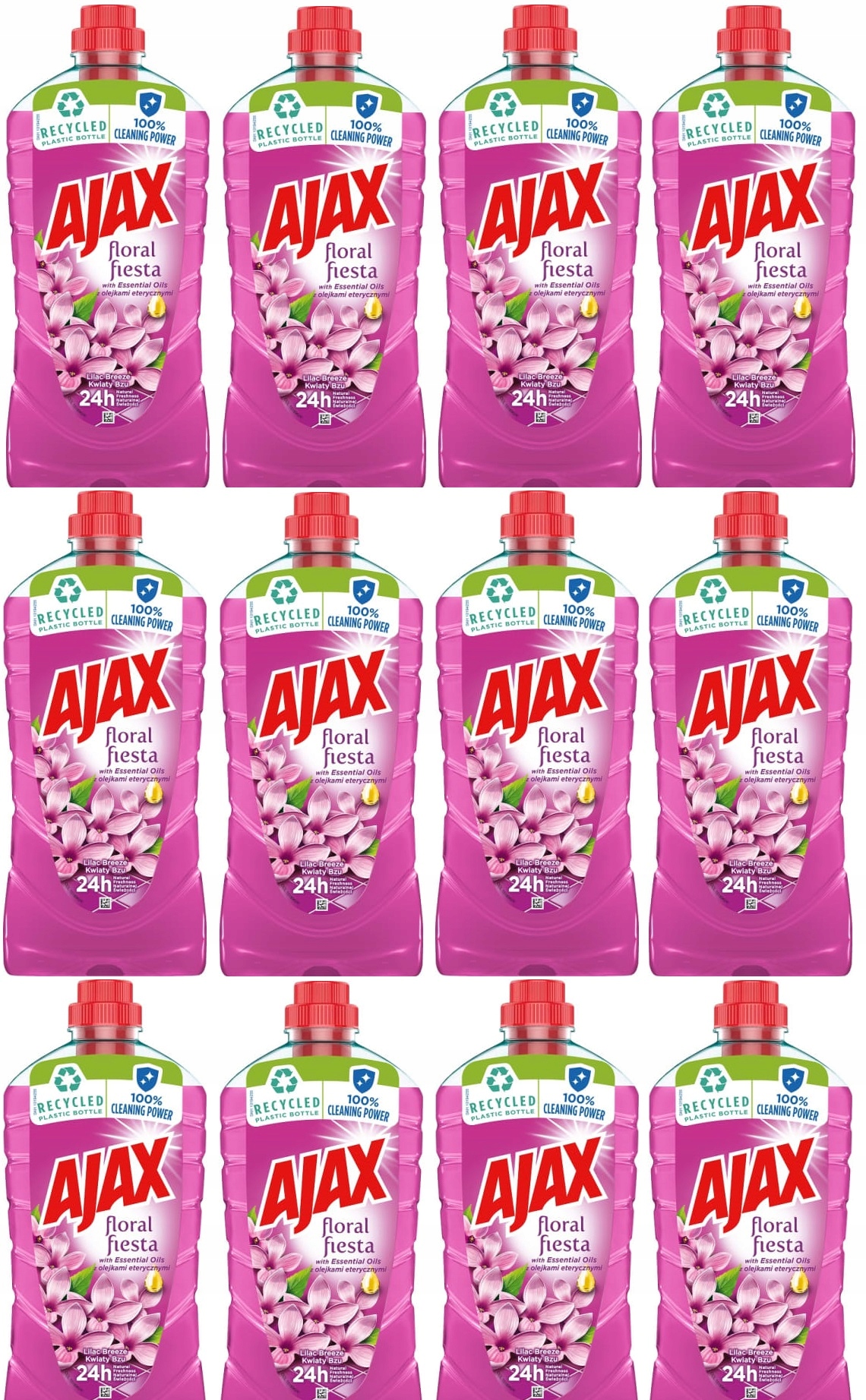 Levně Čistící Přípravek Ajax 1L X 12 Kusů Bezových Květů na mytí podlah