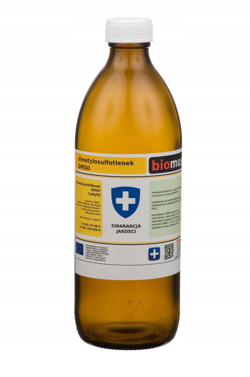 

Dmso butelka Szkło Dimetylosulfotlenek 500g Biomus