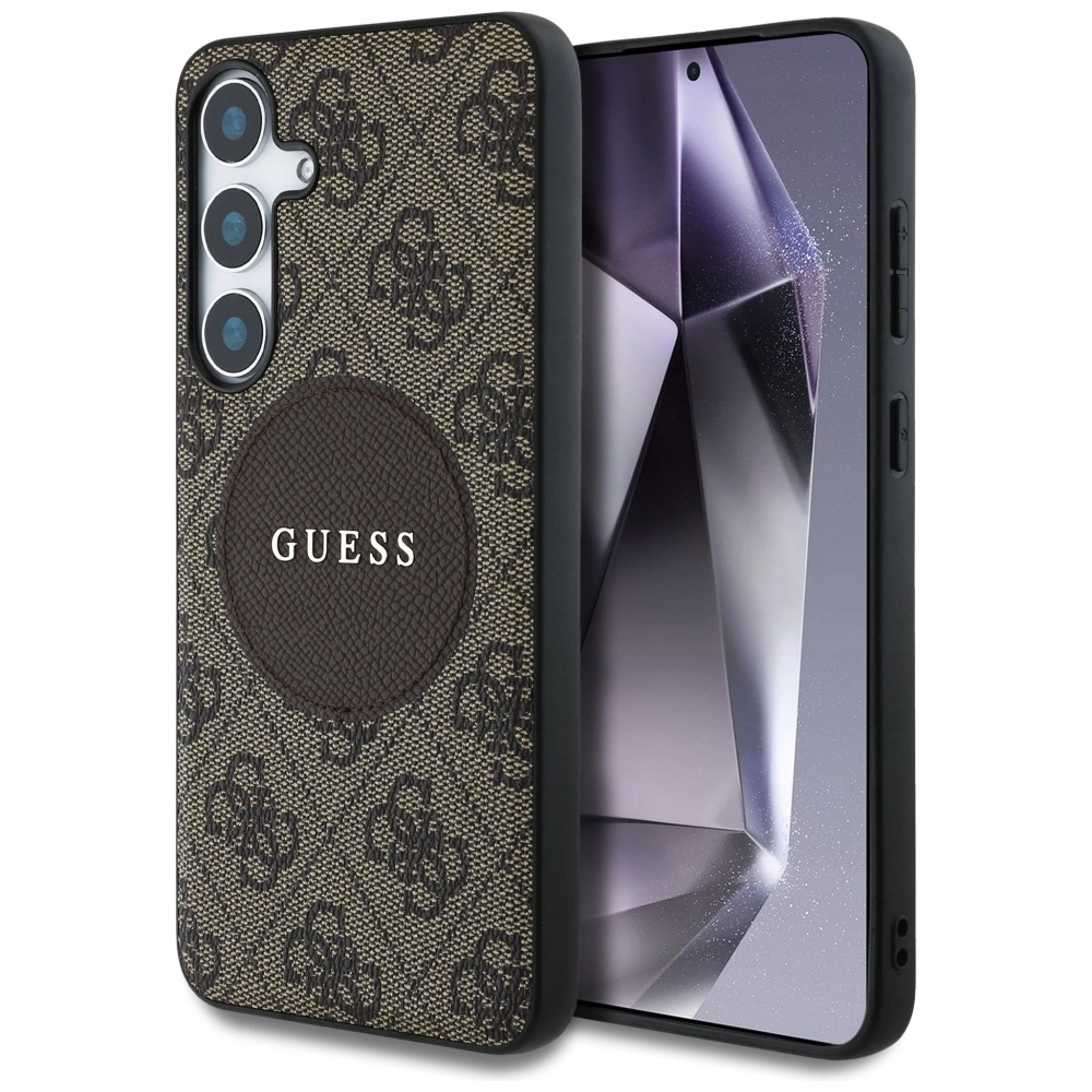Guess Pouzdro 4G Round Patch Classic Logo MagSafe pro Samsung Galaxy S25 Plus b