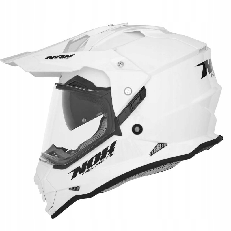 Crossová Prilba Štvorkolka Atv Offroad Enduro Nox Duosport N312 Biela L