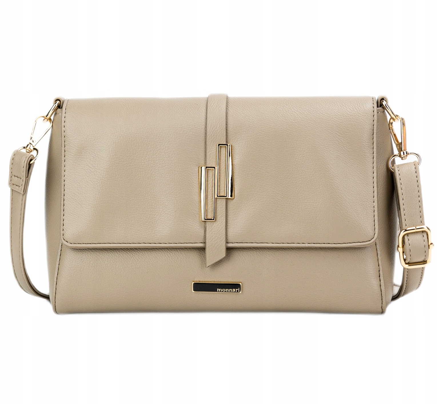 Monnari Klasická Kabelka Přes Rameno Dámská kabelka přes rameno Odnímatelný Pásek Béžová
