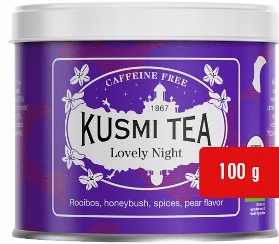 Levně Čaj Rooibos Lovely Night Kusmi Tea Bylinný čaj Lipa Skořice na spánek