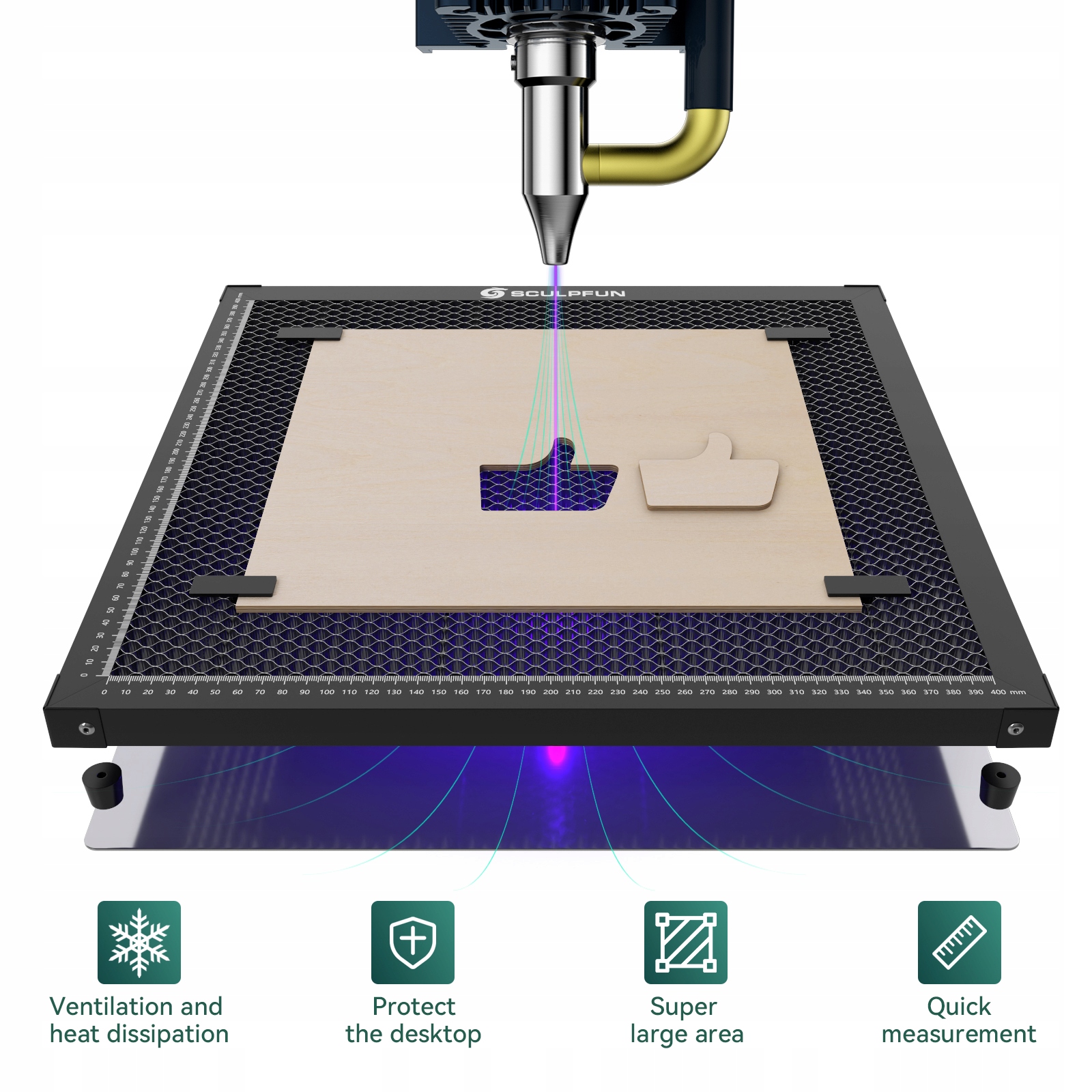 SCULPFUN H3 Laser Płyta ochronna 400*400mm Kod producenta SCULPFUN H3