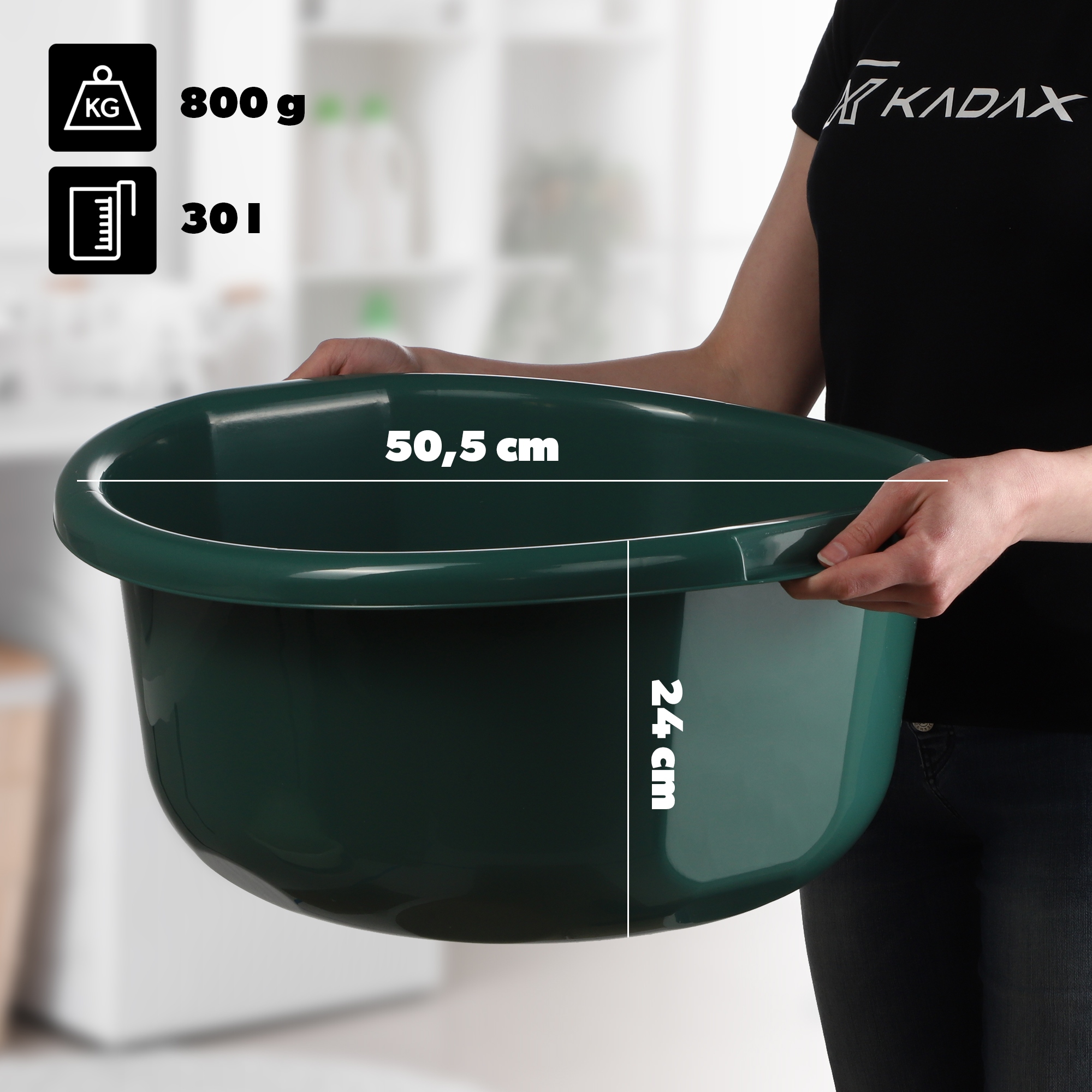 MISKA NA PRANIE 30L OKRĄGŁA MIEDNICA ZIELONA Kod producenta K8861