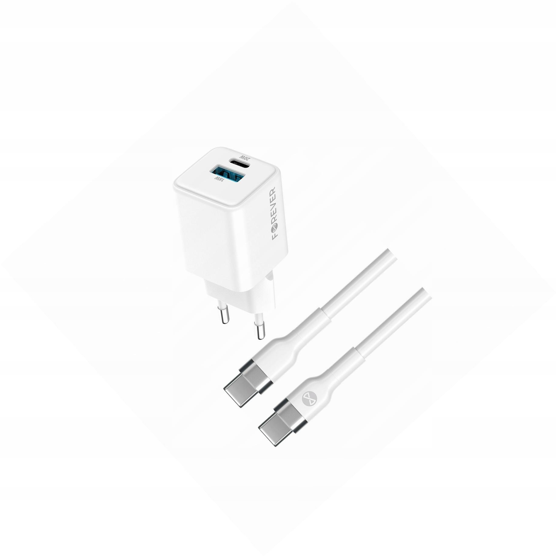 Szybka ładowarka GaN 20W Usb i Usb-c z kablem do Samsung Galaxy S8 Plus